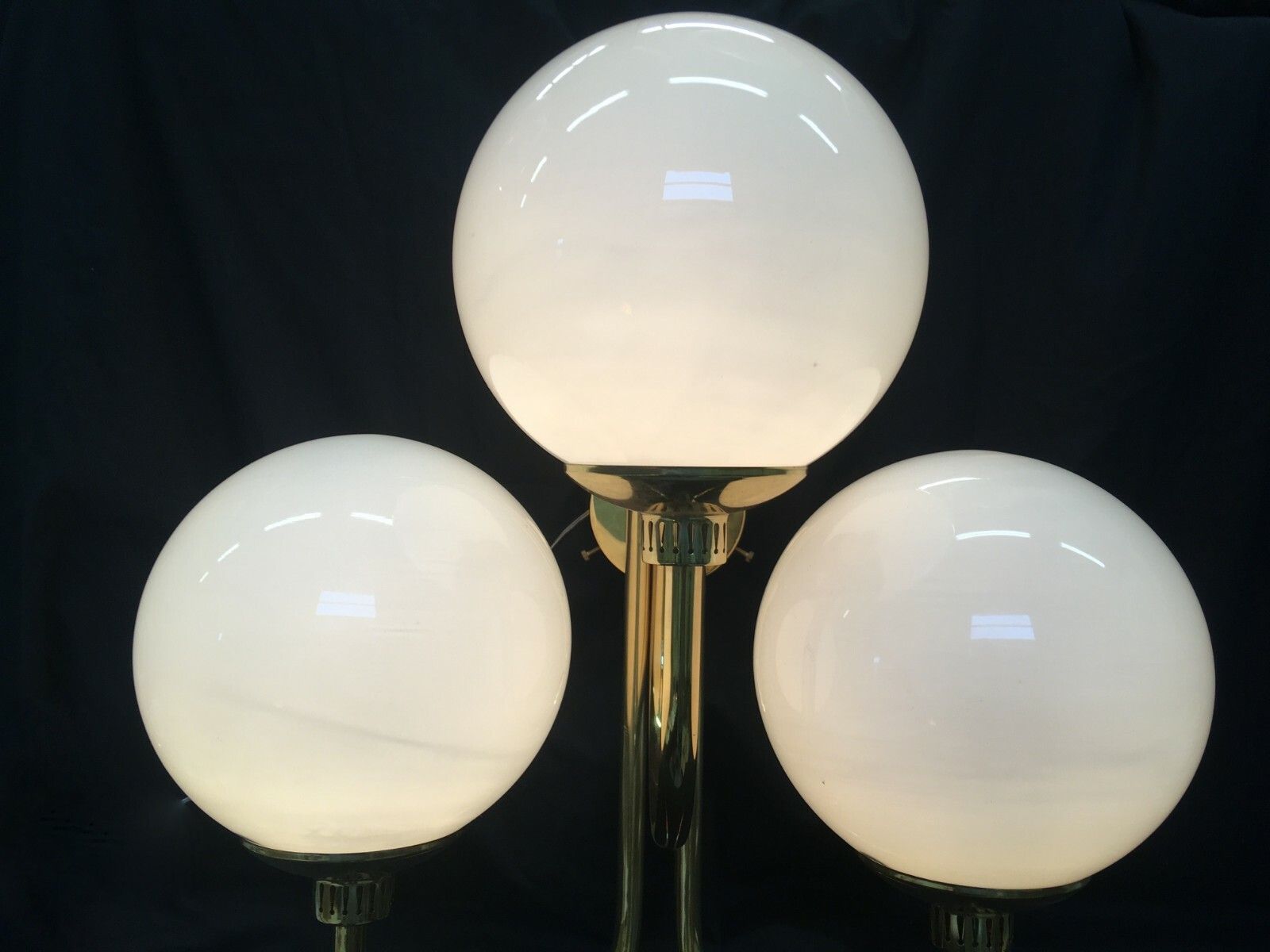 Pair Of Brass Sconces With Murano Glass Ball photo furniture