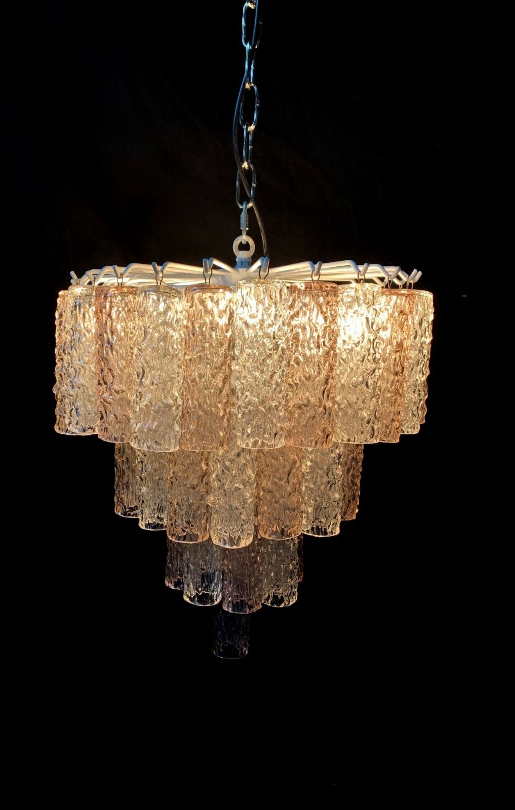 Tube Chandelier 1970s, Murano, Attributed To The Company Venini photo vinterior