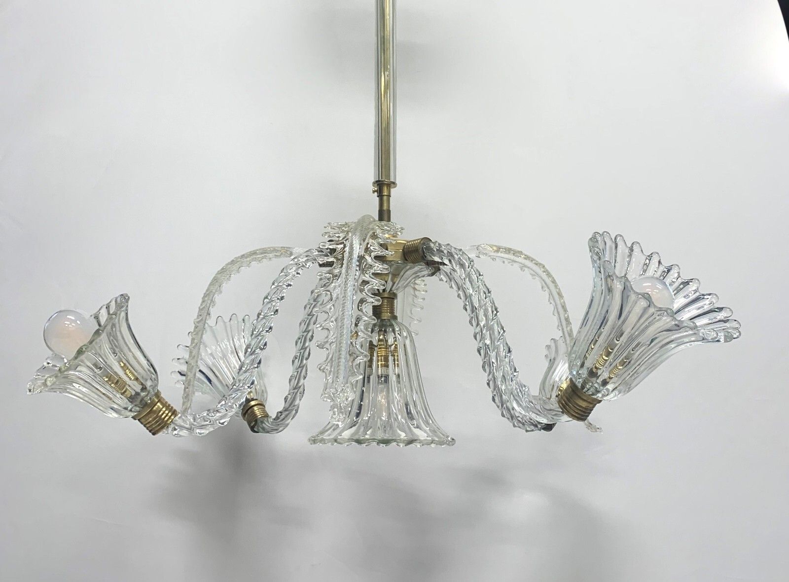 Vintage Chandelier Attributed To Seguso 1950 Chrome 5 Lights photo furniture
