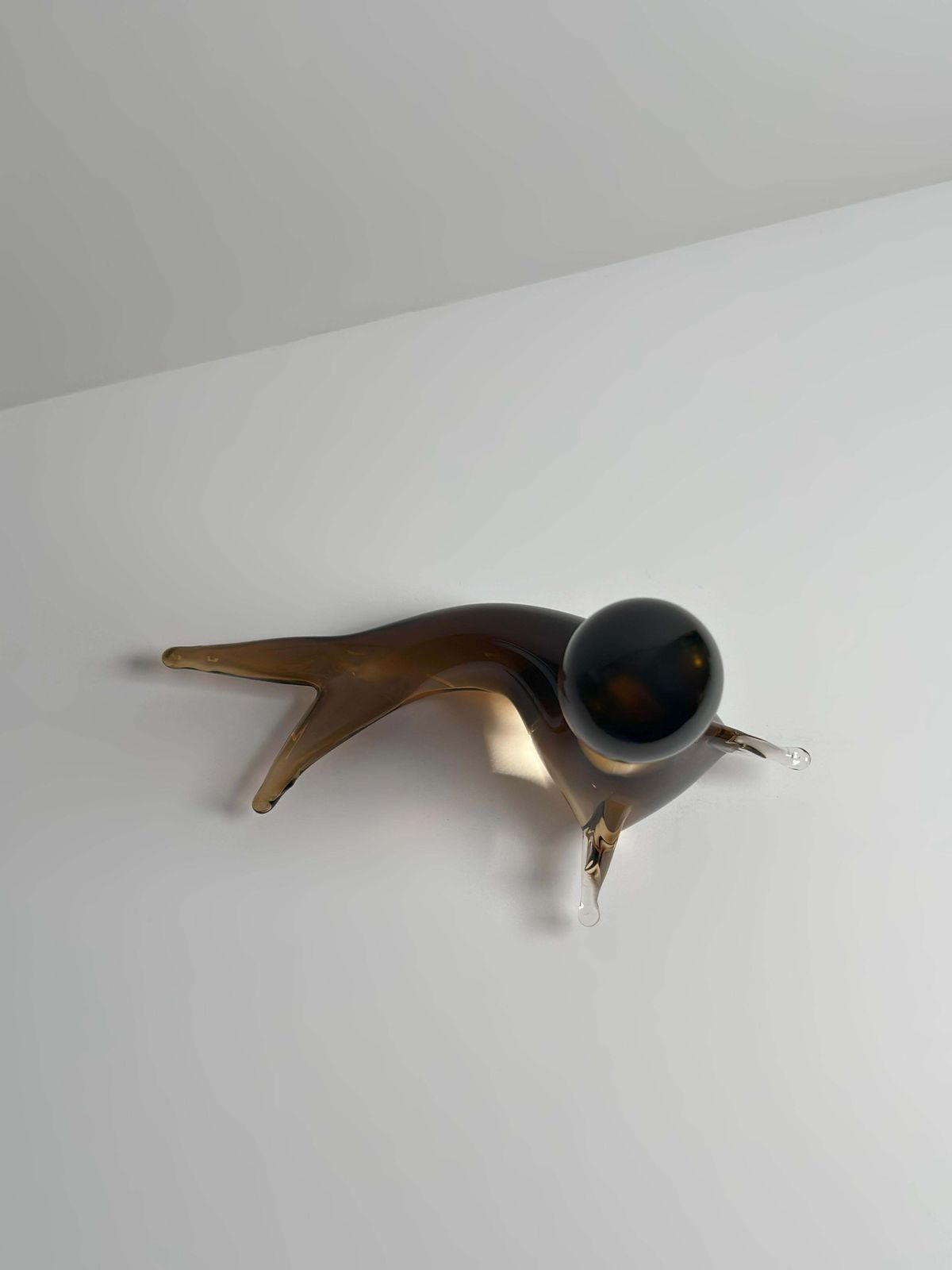 Murano Smoked Sommerso Glass Seal Sculpture, V. Nason, Italy  1970s photo vintage