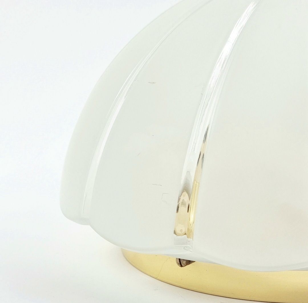 photo for sale Zeer Grote Space Age Plafondlamp Van Glas En Messing, Limburg, Duitsland, Jaren 1970