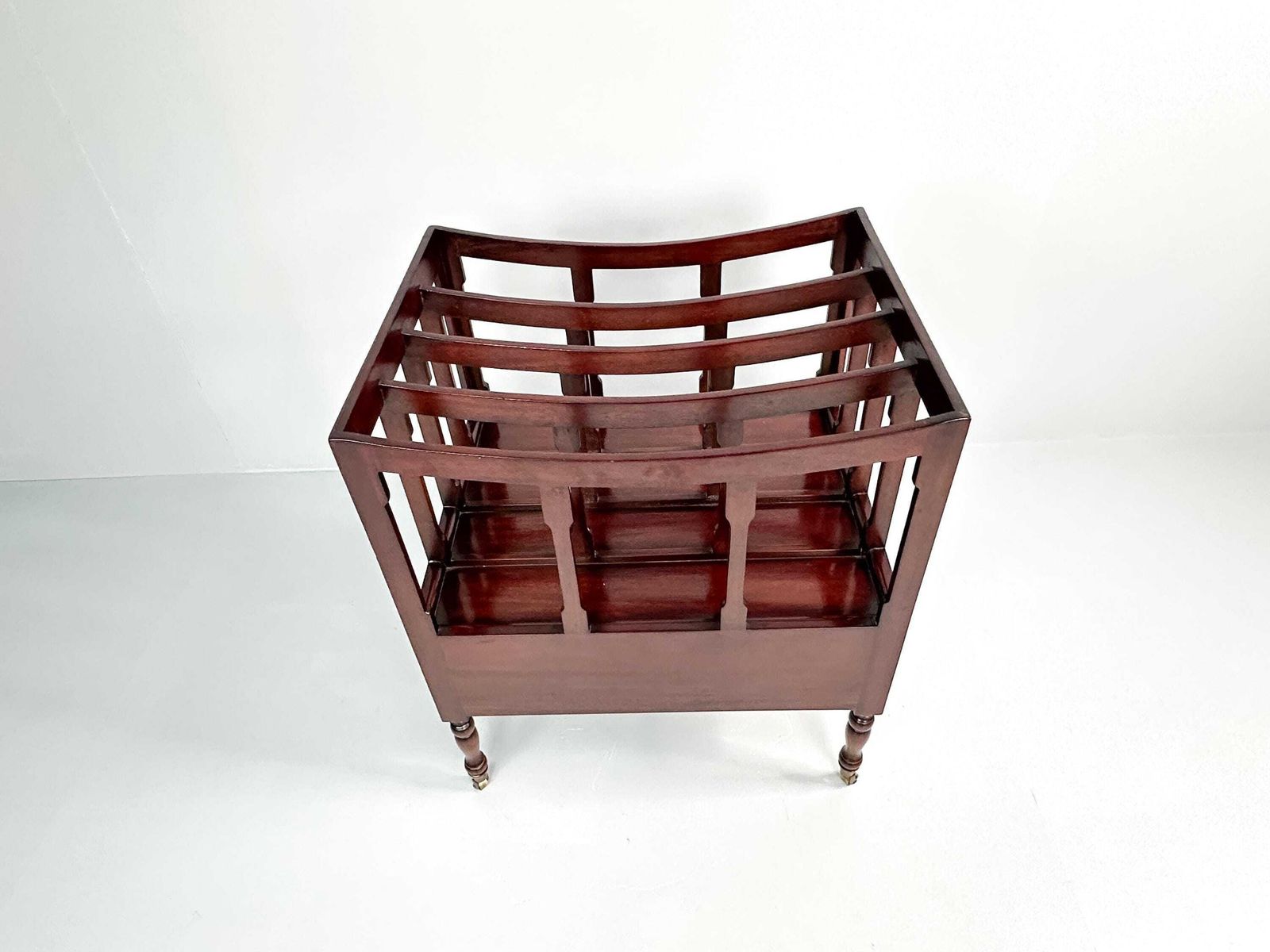 Vintage Mobile Magazine Rack With Walnut Veneer, England, Late 20th Century photo buy
