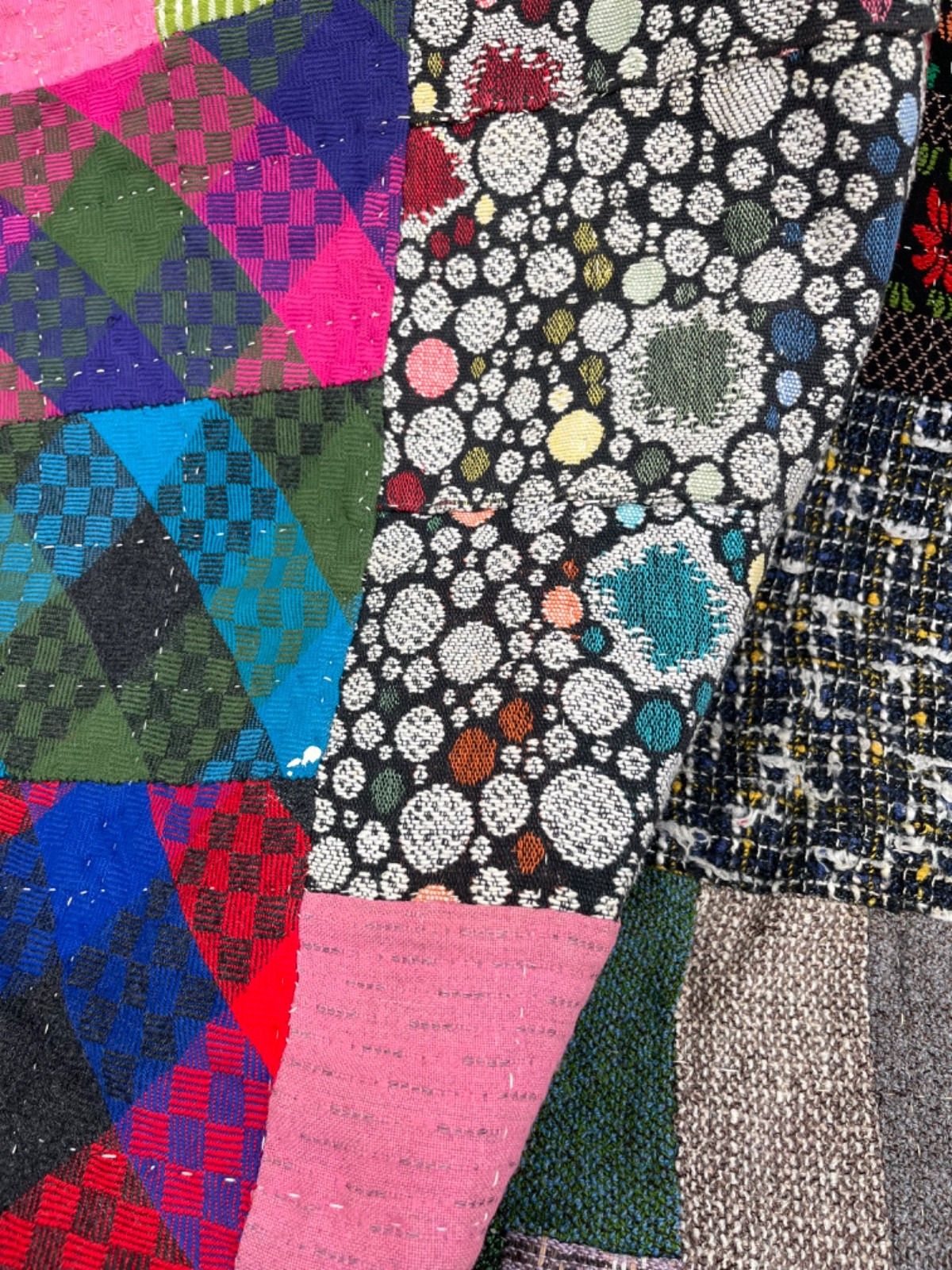 Vintage Patchwork Quilt Handmade Circa 1950’s Colourful photo vinterior