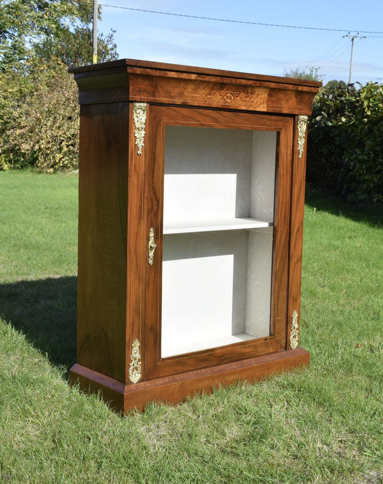 Victorian Walnut Inlaid Cabinet photo Furniture