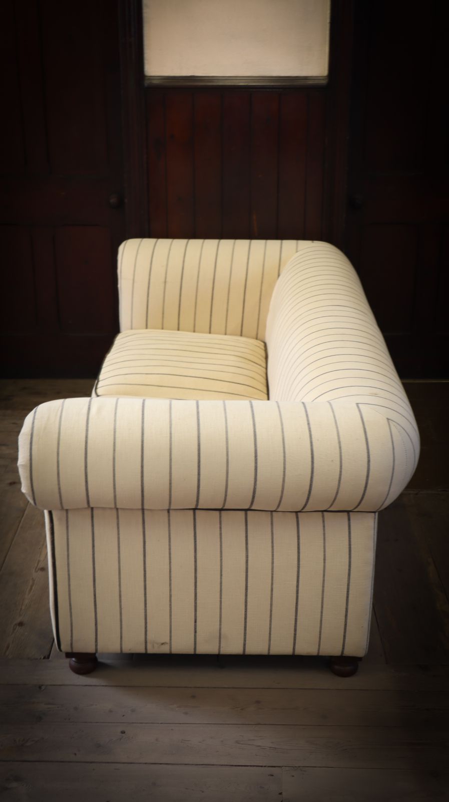 Superb Timothy Oulton Westminster Feather 2.5 Seater Leather Sofa Nautical Linen photo 1600.0