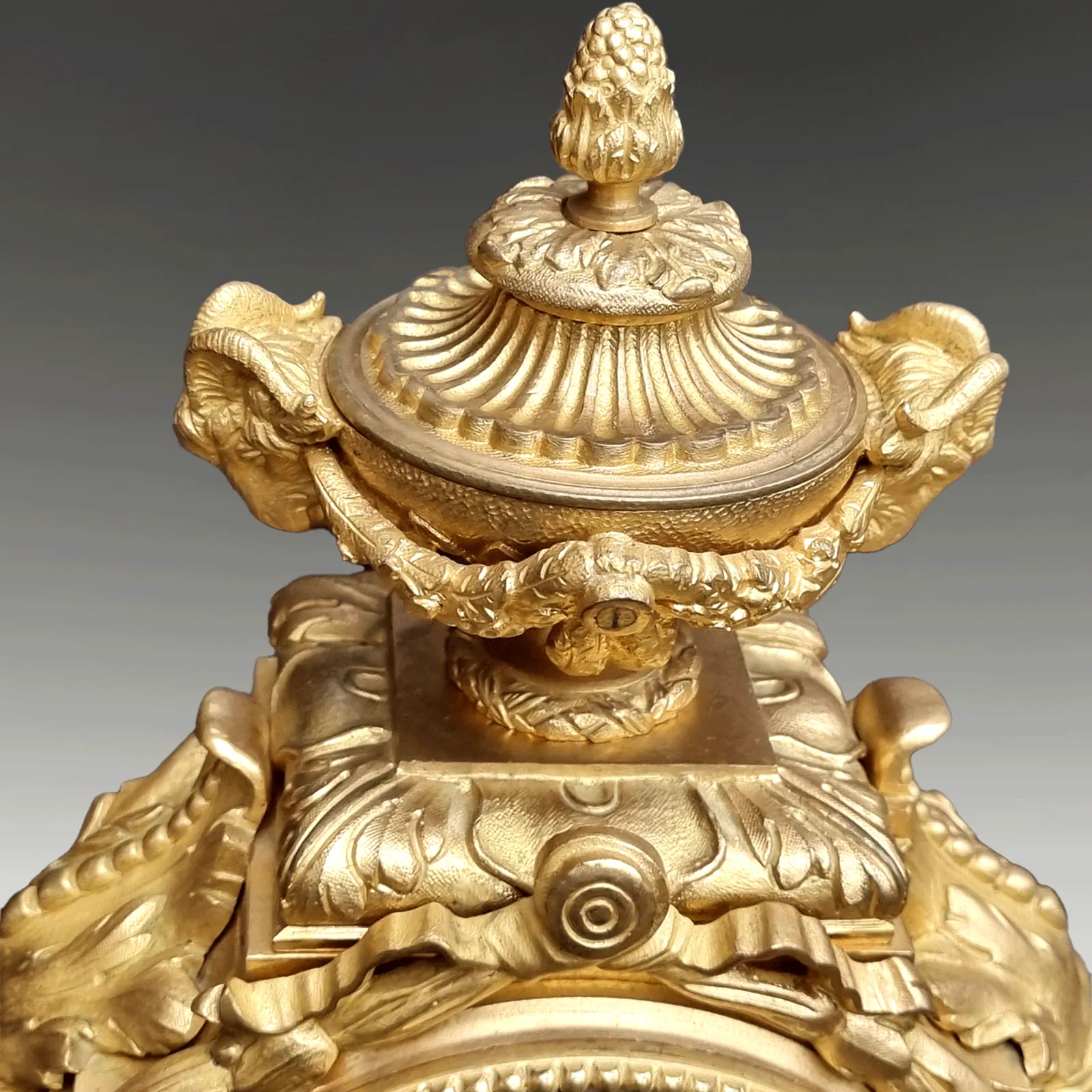 French Ormolu Bronze & Onyx Mantel Clock Magnificent Vincenti Paris C1869  38cmh photo for sale