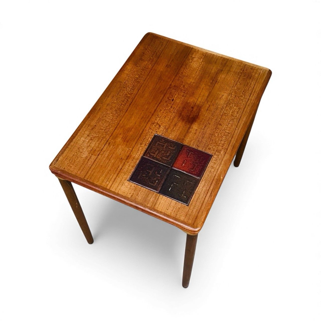 Danish Teak Nest Of Tables Salin Mobler Ceramic Surface Rare Mis Century C1960s photo buy