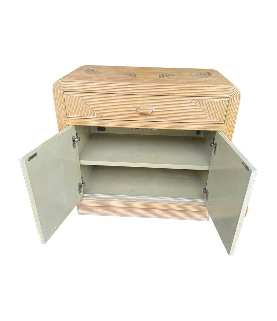 photo vinterior An Italian 1970s Pencil Reed Bamboo Cabinet By Vivai Del Sud