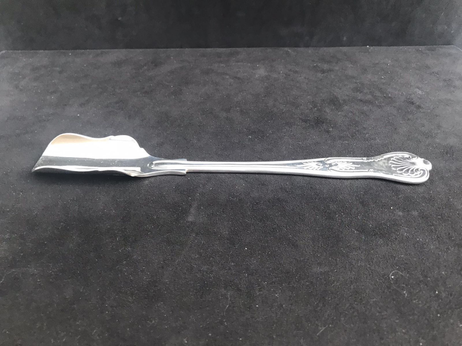photo furniture Antique Silver Plated Stilton Cheese Scoop: English Flatware, 1900s Collector Gift