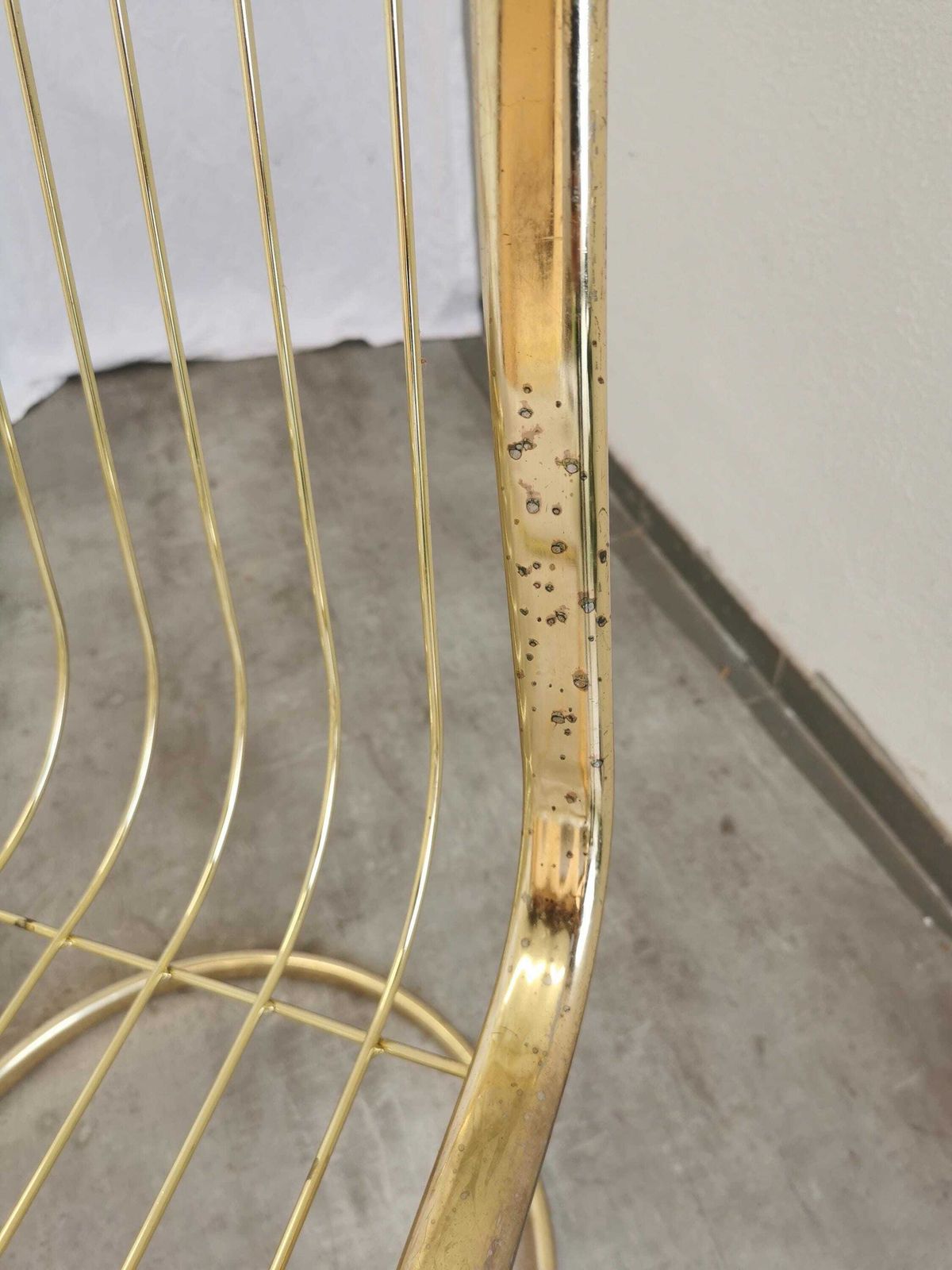Vintage Gold Chrome Dining Chair: Italiay (Set Of 6) photo vinterior