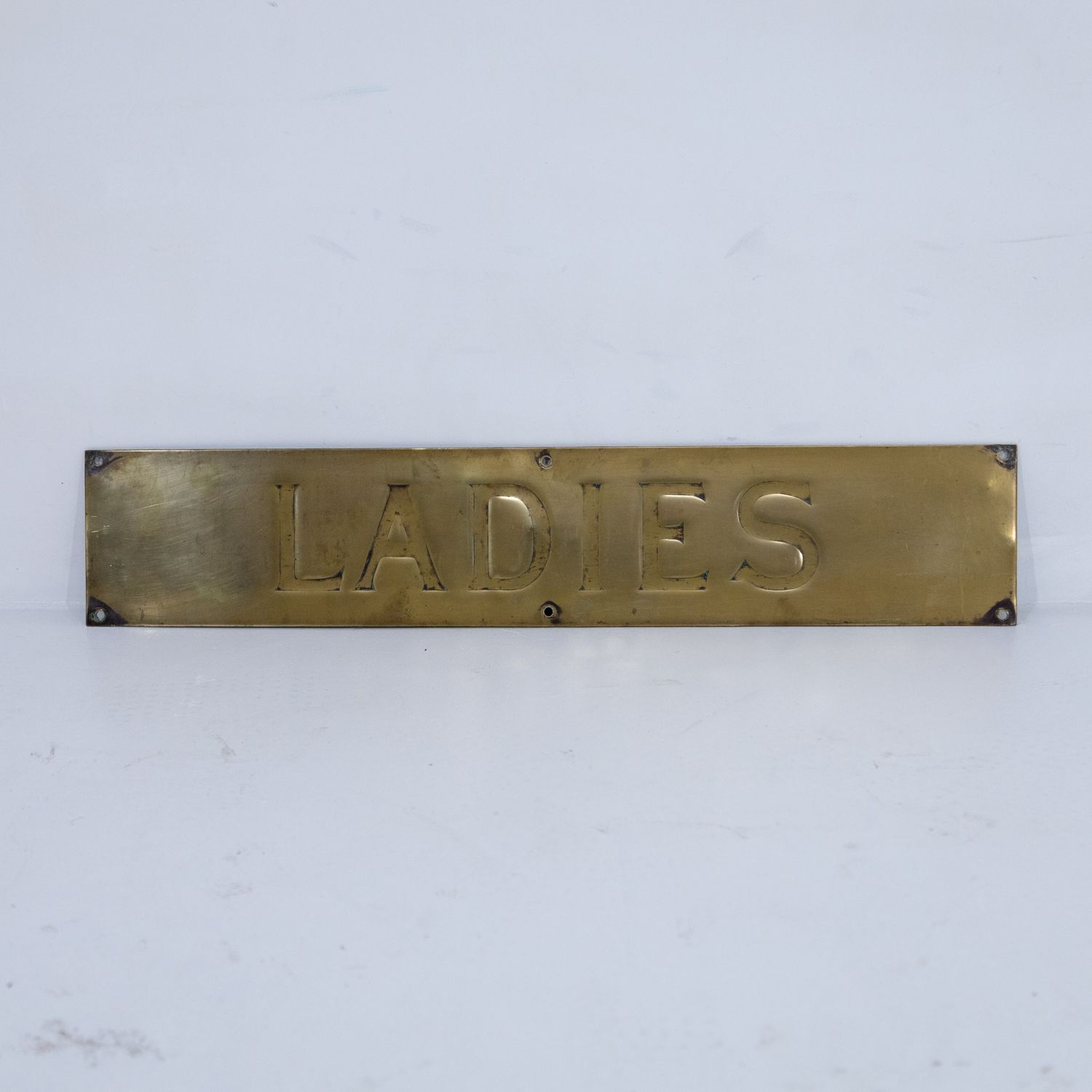 Pair Of Large Early 20th Century Brass Ladies & Gentlemen Signs photo 619.0