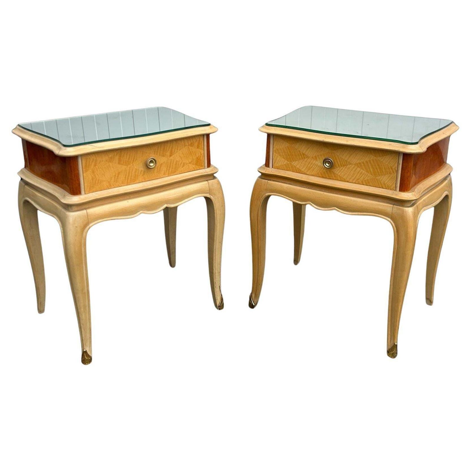 Pair Of Side Tables Attributed To Rene His
