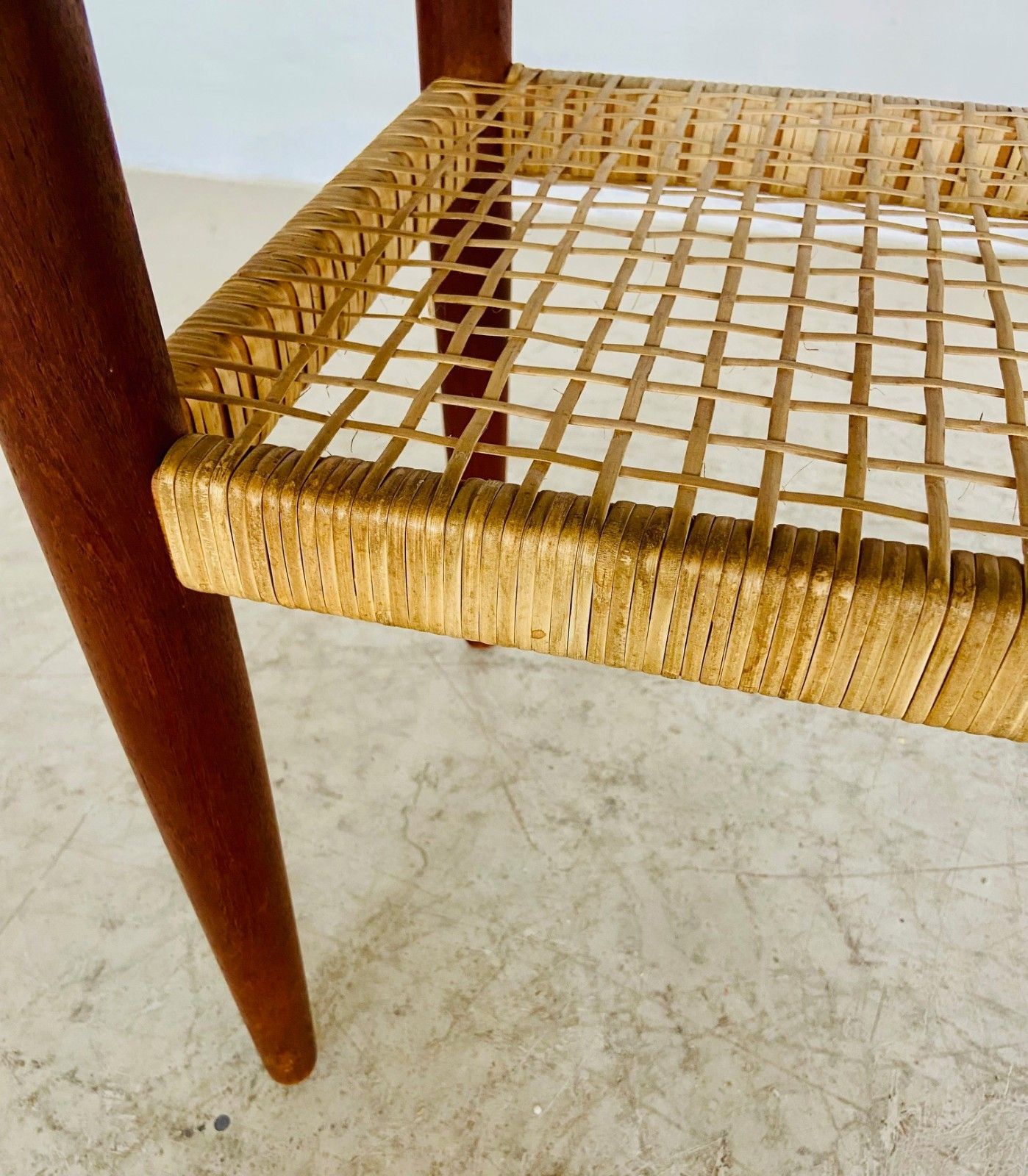 Vintage Danish Mid Century Teak And Rattan  Coffee Table 1960,S photo buy
