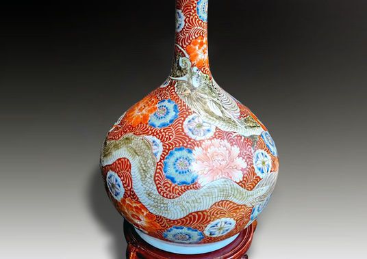 Pair Of Large Late Edo Period Lidded Vases By Hichozan Shinpo photo furniture