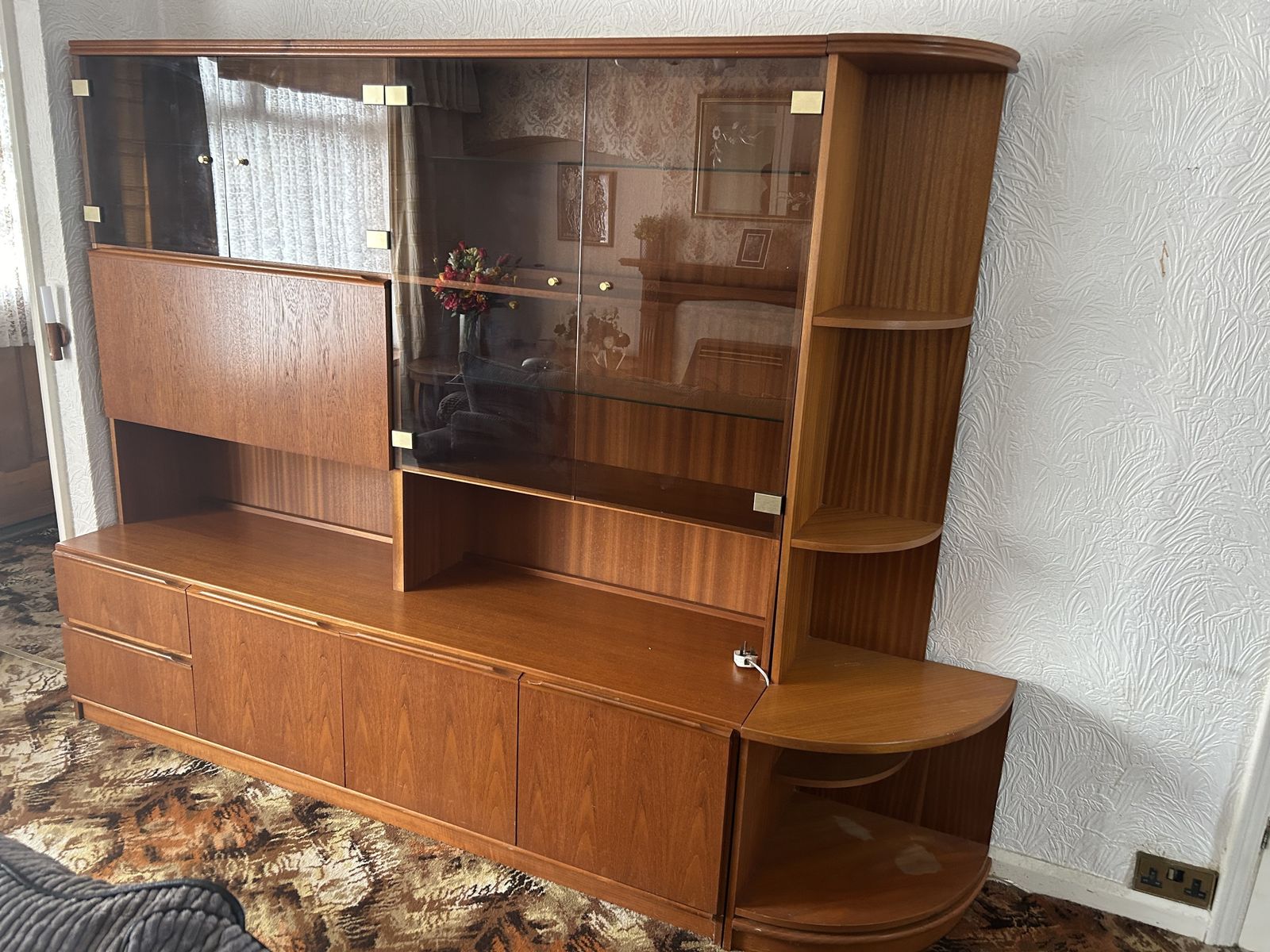 Morris Of Glasgow Cabinet With Drawers, Cupboards And Shelves With Lights photo for sale