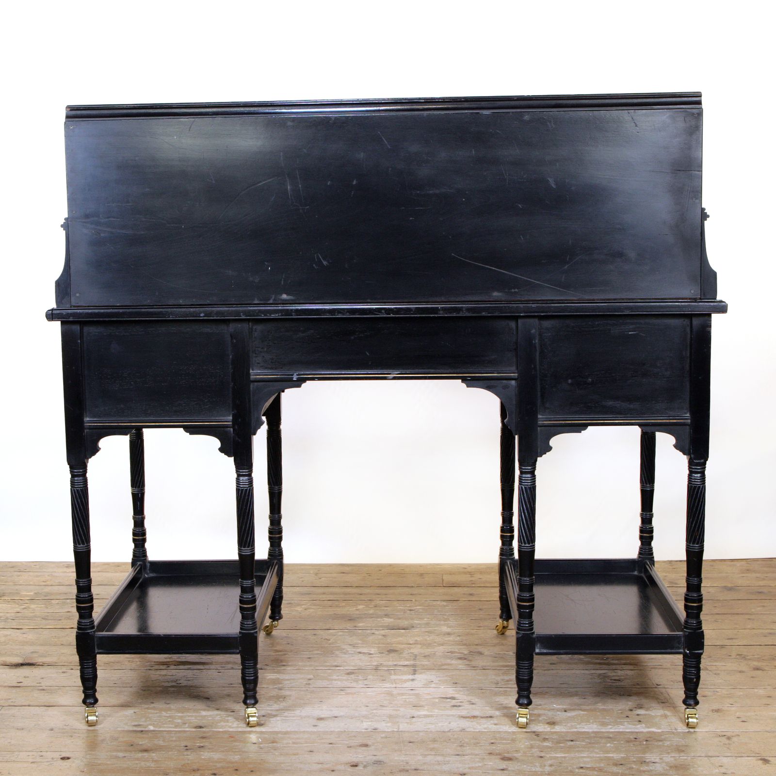 A Good Ebonised And Parcel Gilt Aesthetic Movement Desk, In The Manner Of Gillows photo Furniture