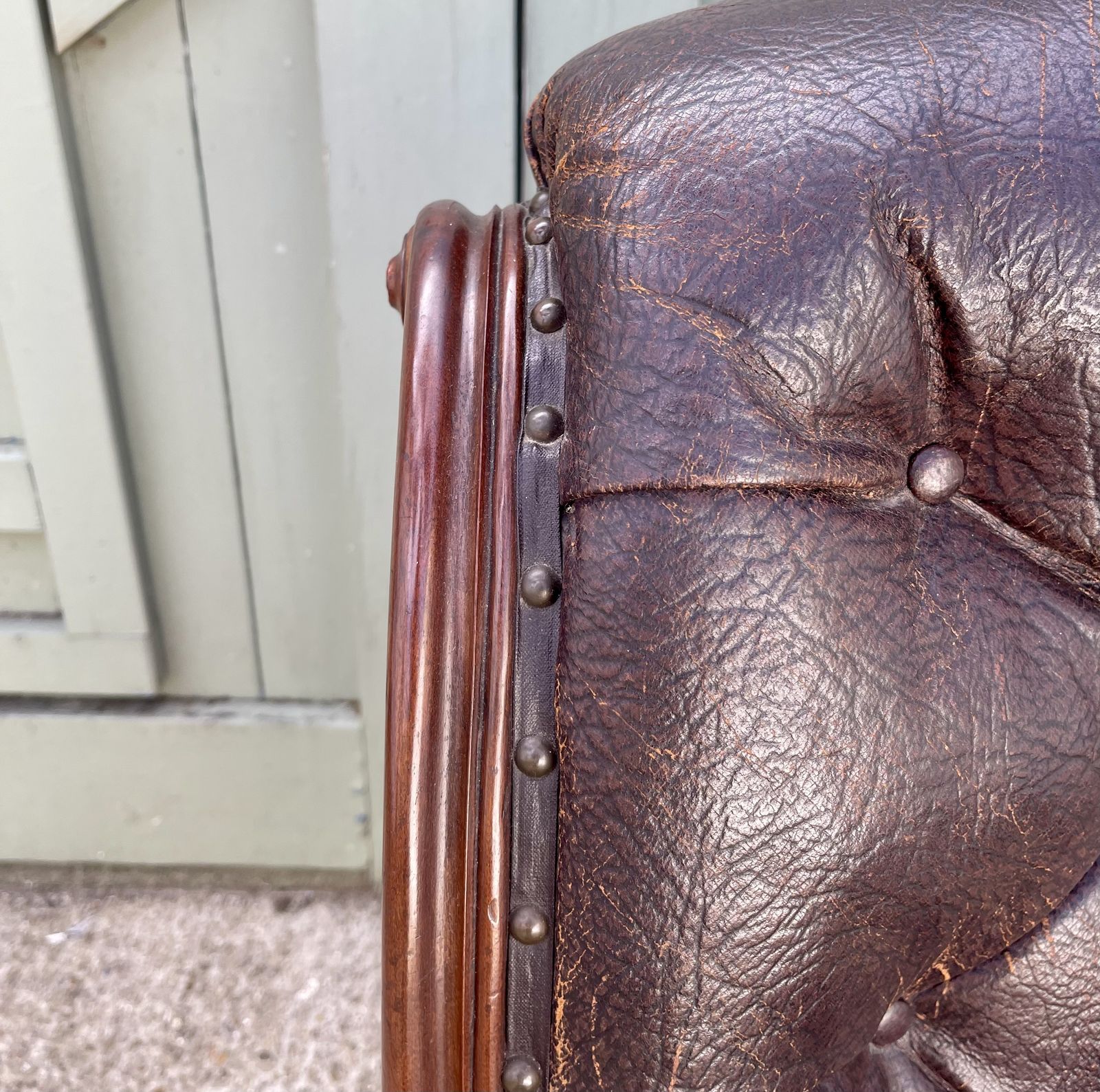 19th Century Burgundy Leather Club Chair photo for sale