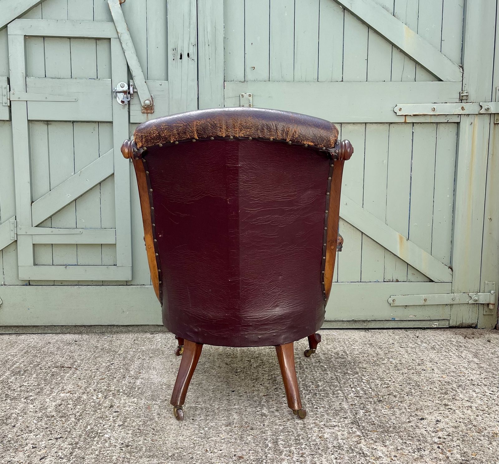 19th Century Burgundy Leather Club Chair photo buy