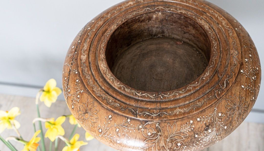 photo furniture Anglo Indian Antique Wood Plant Stand Or Jardinière