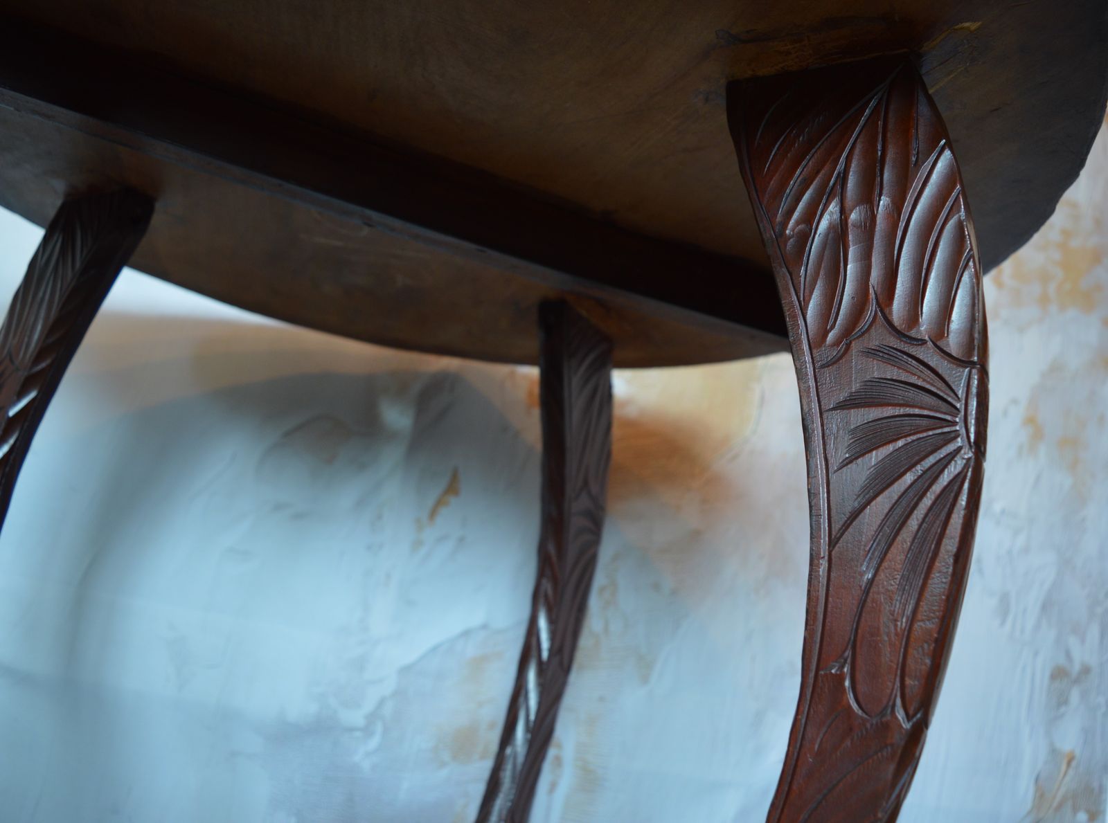 680.0 Liberty & Co, Japanese Carved Arts & Crafts Table (Circa 1905) photo