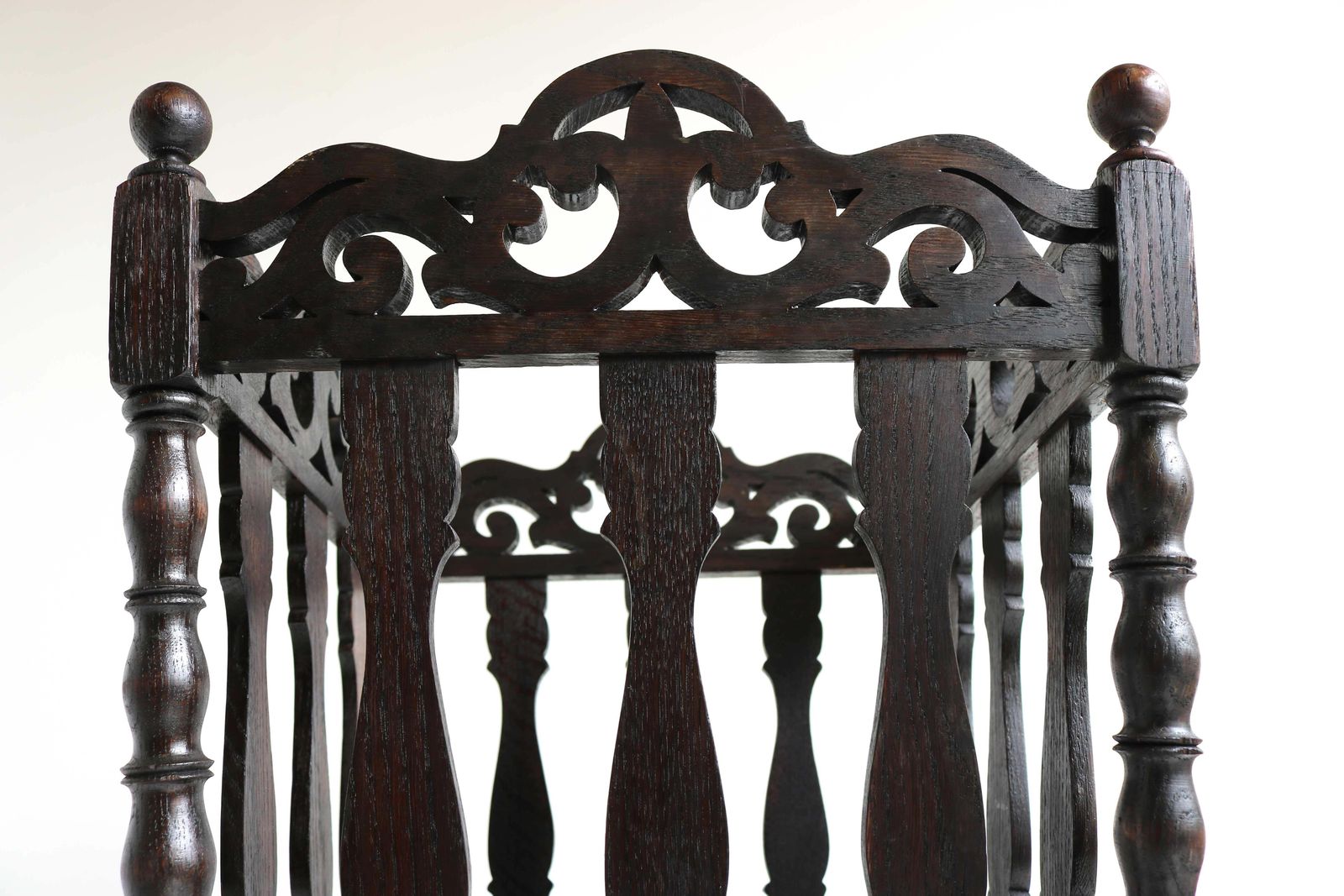 photo furniture Early 20th Century French Oakwood Umbrella Cane Stick Hall Stand, Drip Tray