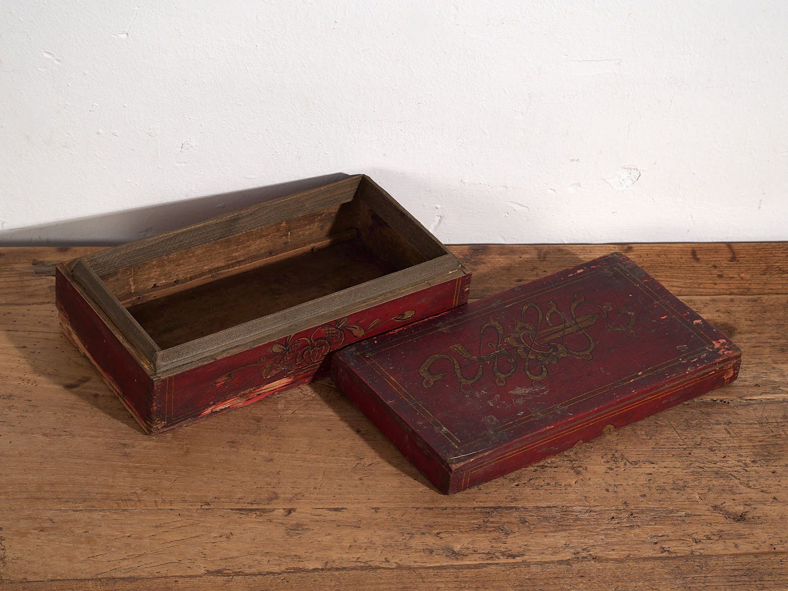 Antique Rectangular Box With Floral Motifs (C.1900) #3 photo for sale