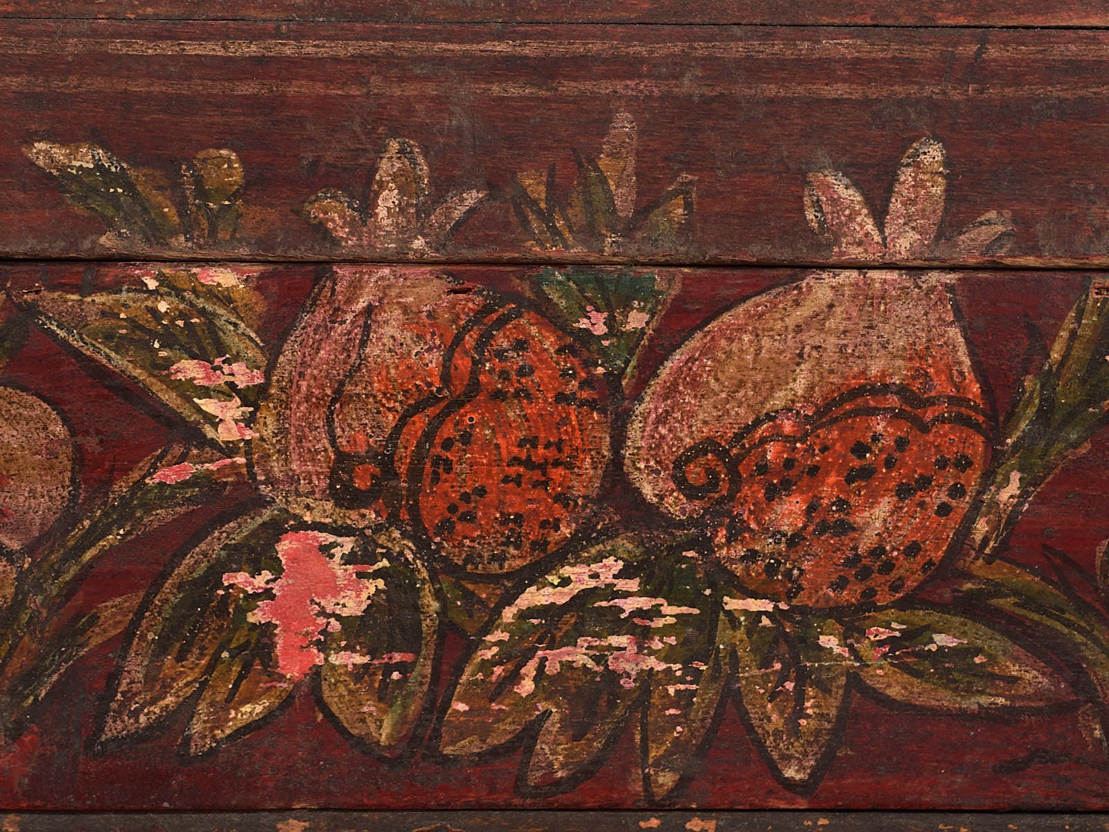 Antique Chinese Box With Decoration Of Pomegranates And Flowers (C.1900) #7 photo vinterior