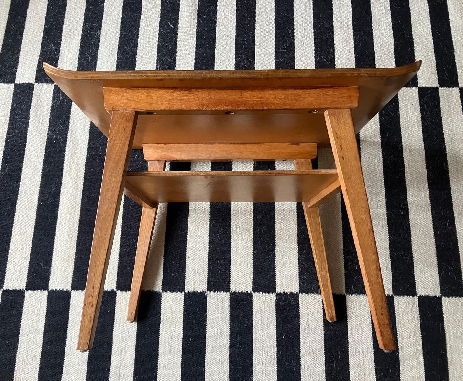 Mid Century 50's English Bent Plywood End Table Coffee Table By Myer photo vinterior