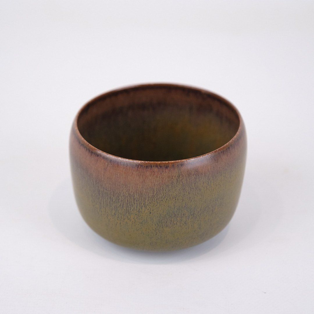 Small Bowl   Model No. 25   Brownish Glass & Stoneware   Eva Staehr Nielsen   Saxbo Denmark   1960s photo furniture