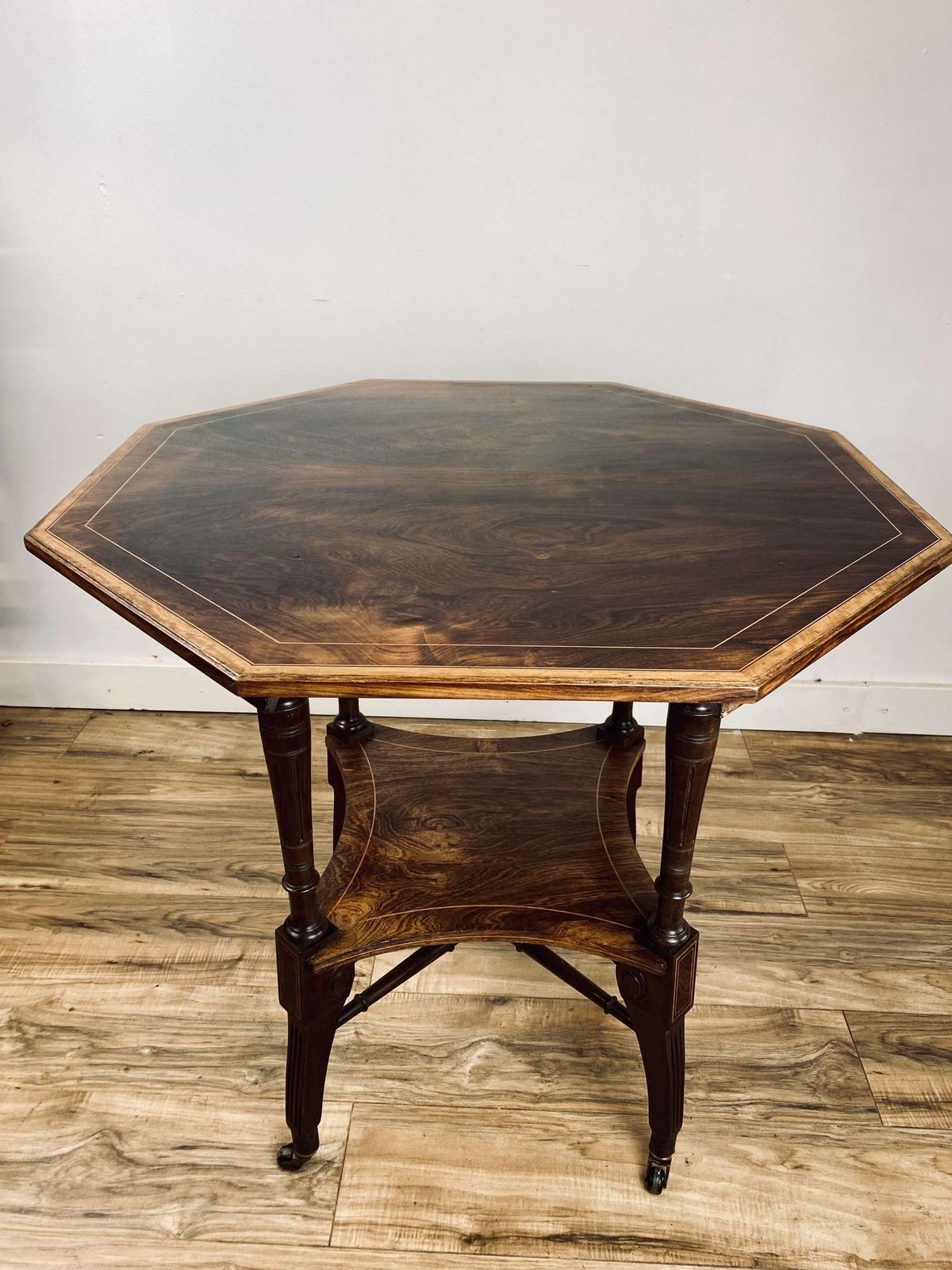 Aesthetic Movement Inlaid Rosewood Occasional Table. photo for sale