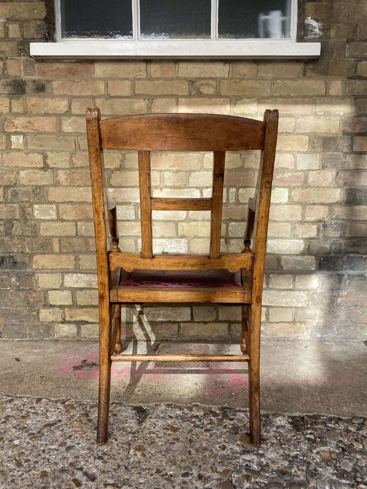 Furniture An Aesthetic Movement Oak Armchair Circa 1890 photo