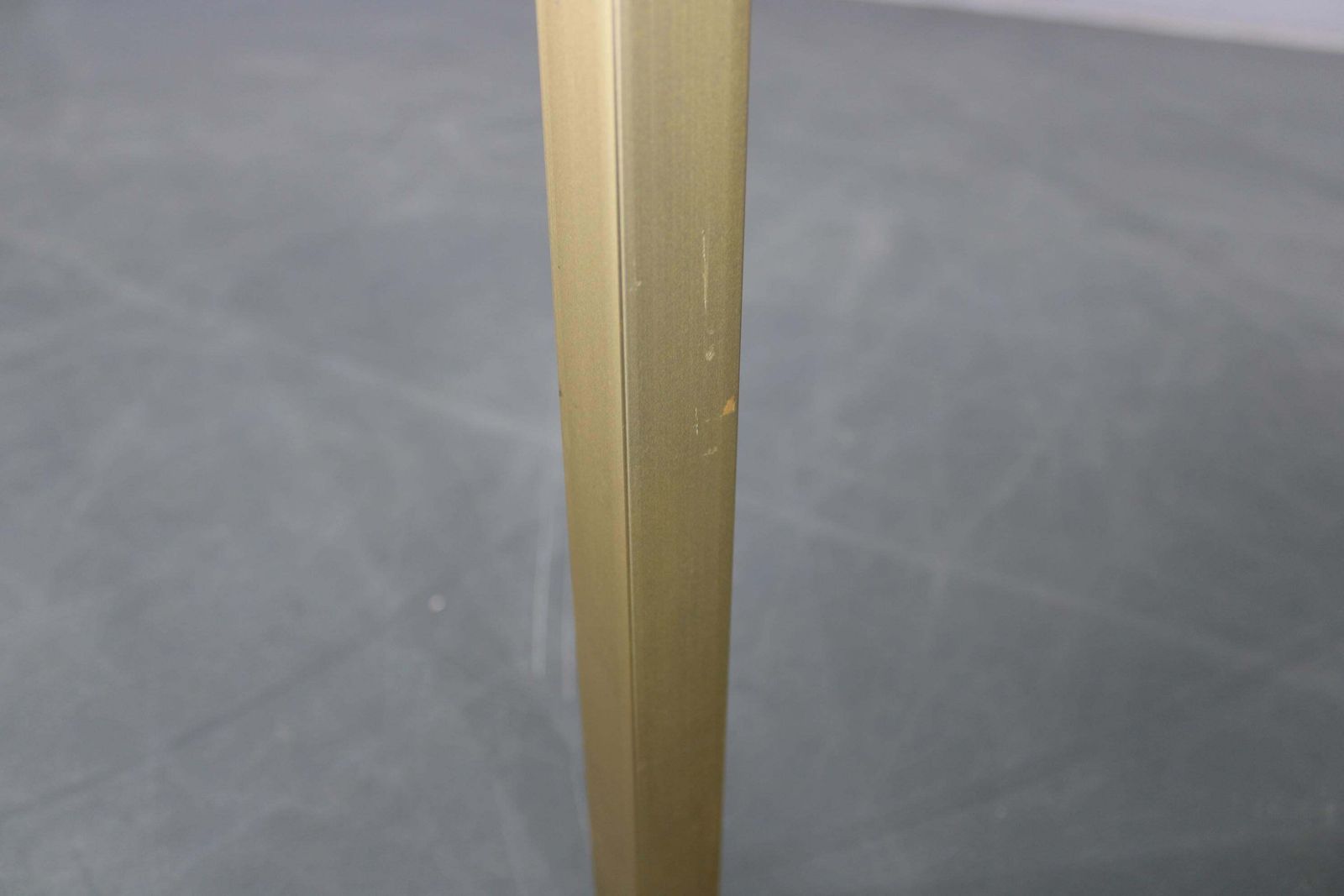 1970s Italian Brass Finish Coffee Table With Smoked Glass Top photo vintage