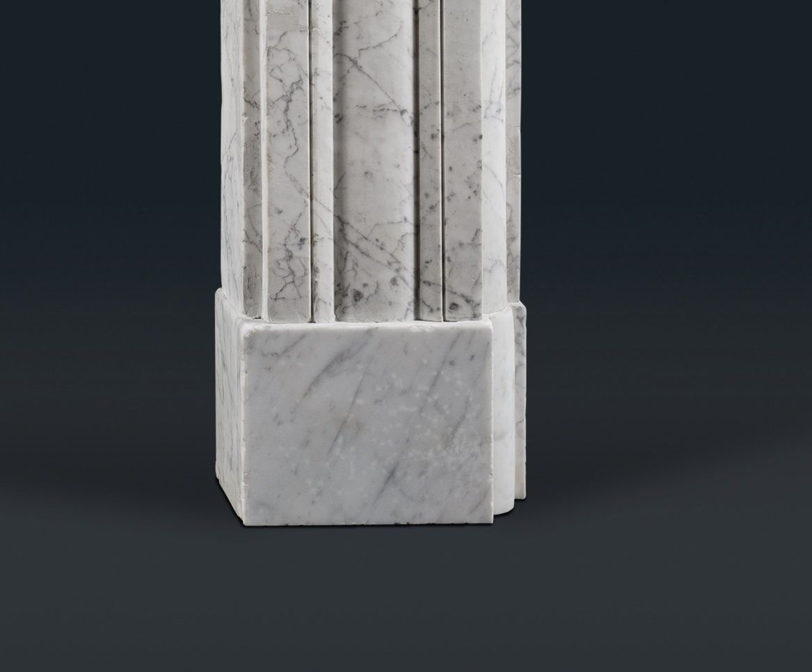 Regency Carrara Marble Fireplace Surround photo vinterior