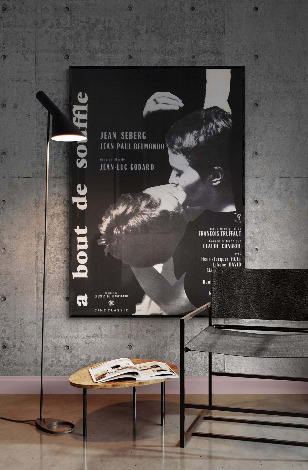 Breathless Original French 1975 1 Panel Poster photo furniture