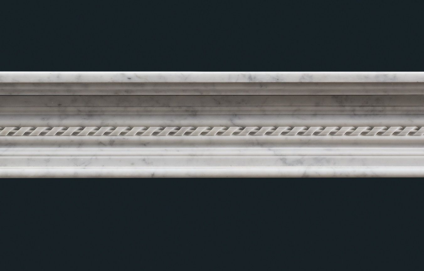 Louis XVI Style Carrara Marble Fireplace Surround photo vinterior