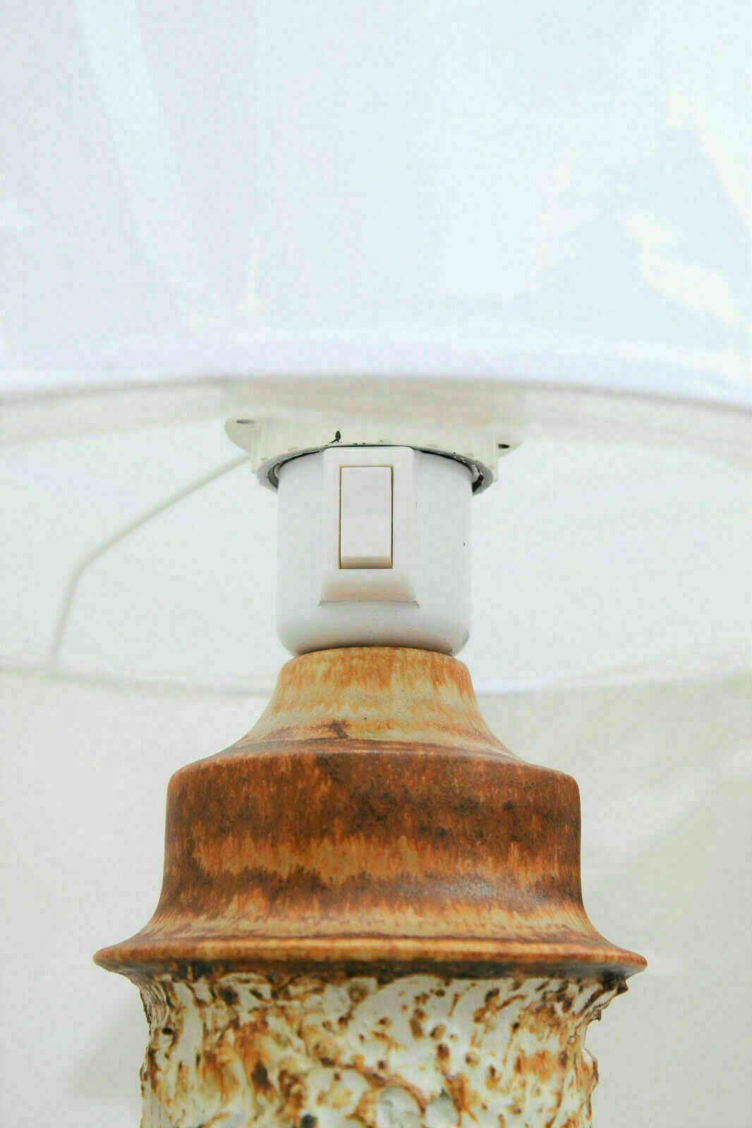 Vintage Danish Style Table Lamp Ego Stengods Atelje Sweden 1960s, Stonewar Base photo vintage