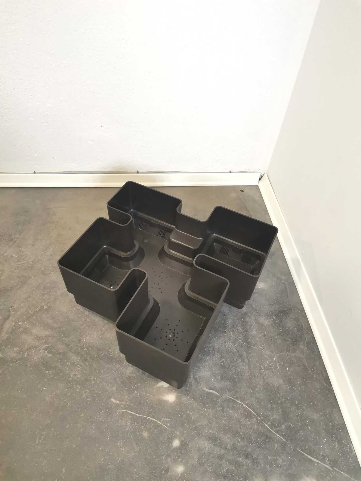 Vastill Dark Brown Plastic Planter By Michael Mccann, 1970s photo for sale