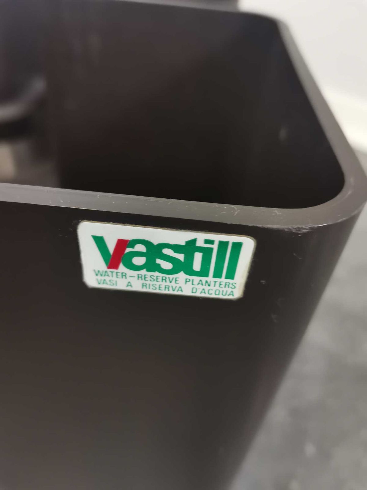 photo buy Vastill Dark Brown Plastic Planter By Michael Mccann, 1970s