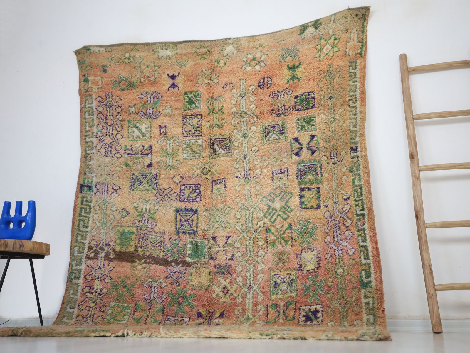 Tazrout Vintage Moroccan Rug 5'8" X8'6" photo for sale