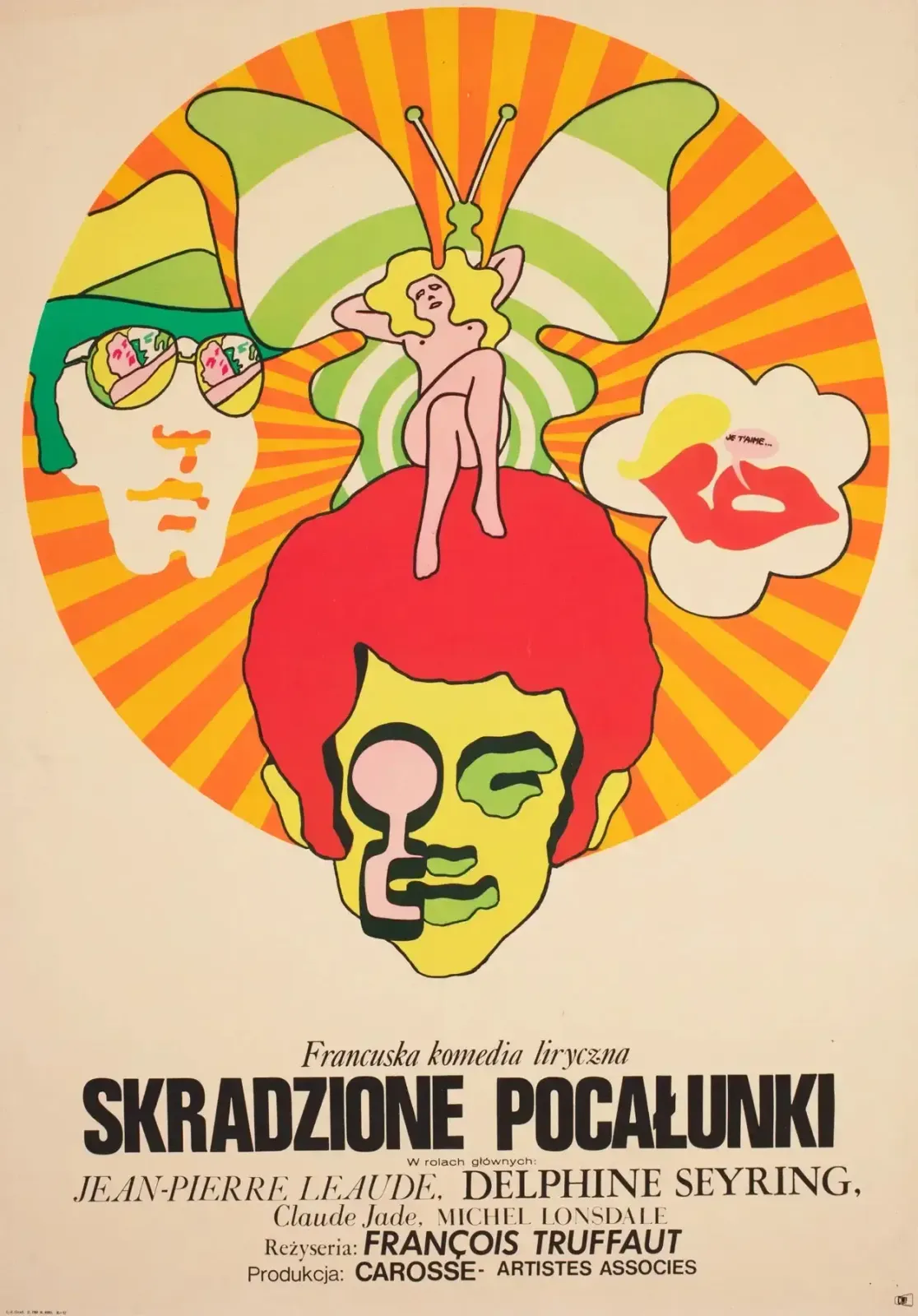 Stolen Kisses Original Polish 1969 Poster