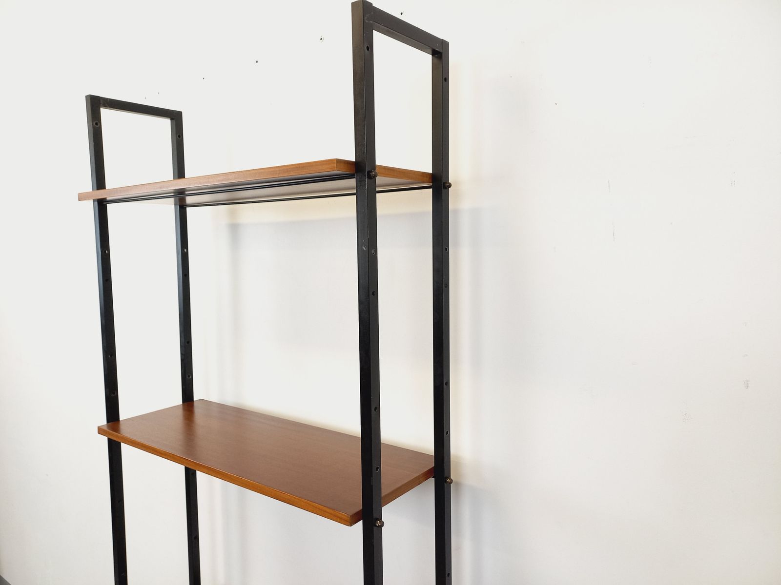961.0 Simple Italian Bookcase In Teak And Metal photo