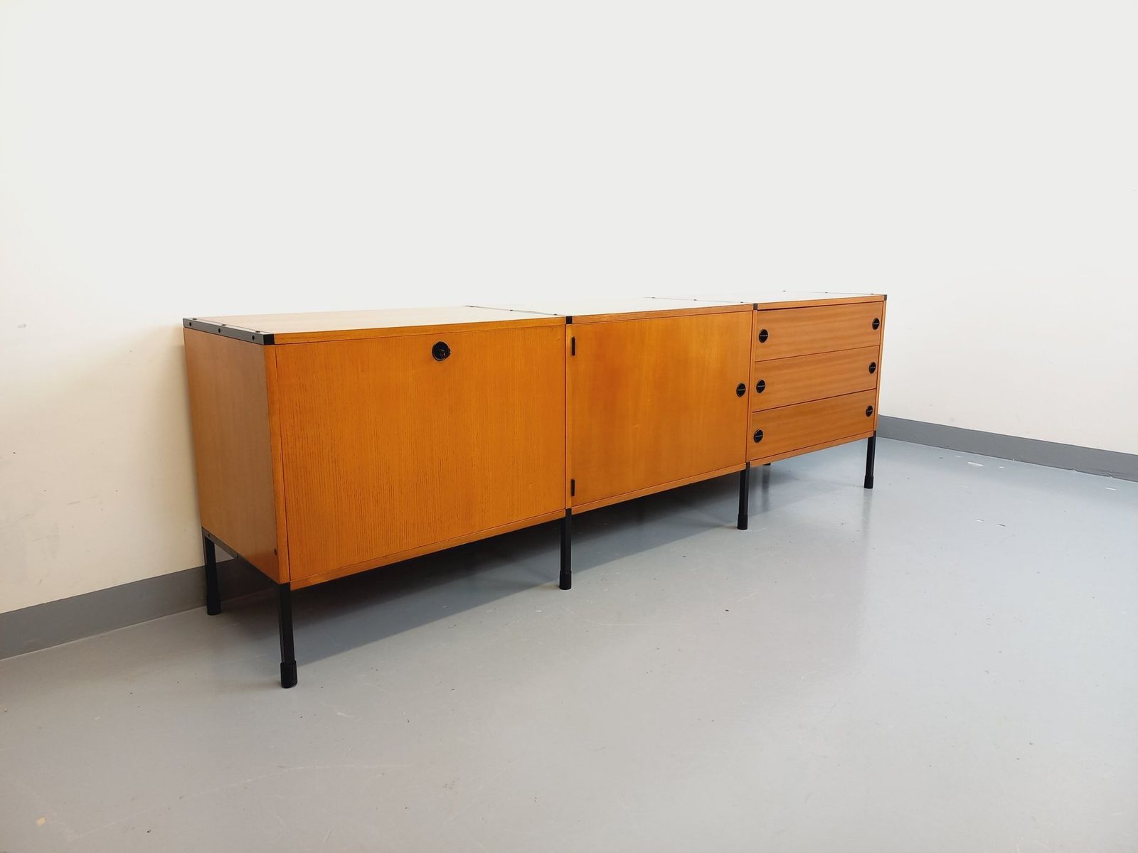 Arp Minvielle Sideboard By Guariche Mortier Motte In Ash And Black Metal