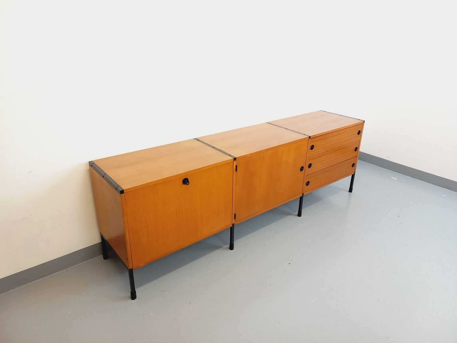 Arp Minvielle Sideboard By Guariche Mortier Motte In Ash And Black Metal photo for sale