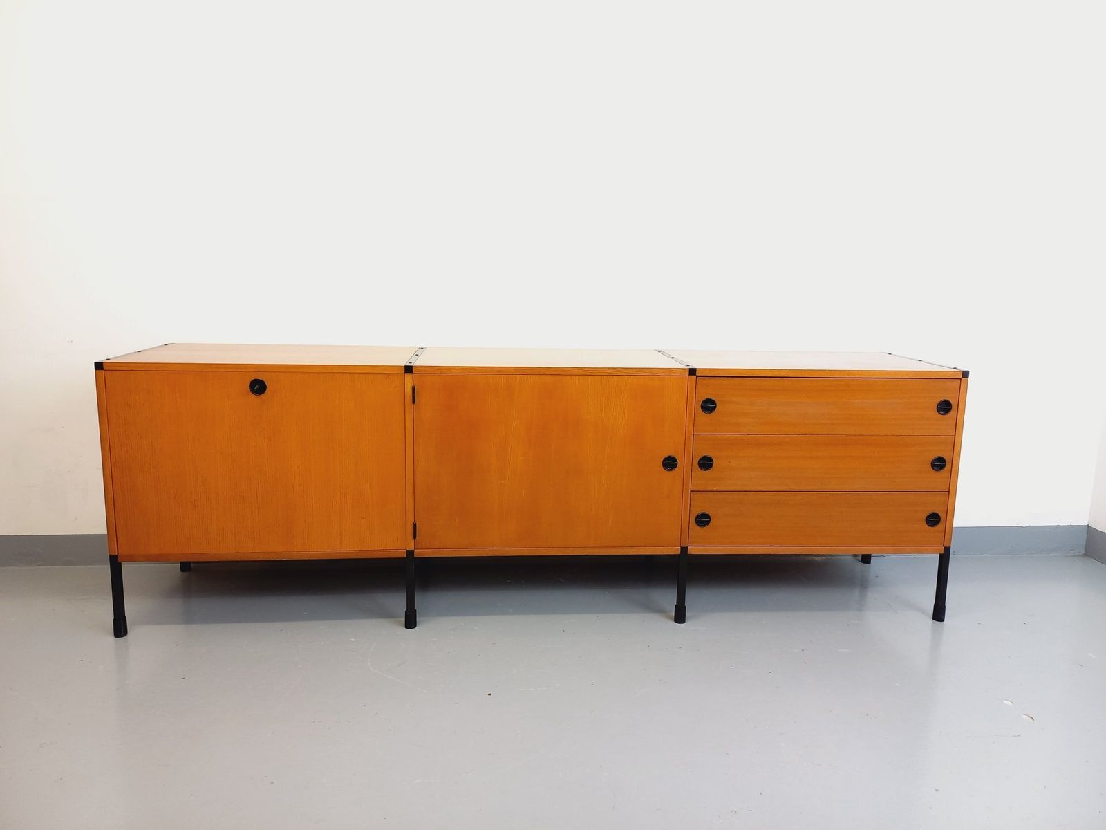 Arp Minvielle Sideboard By Guariche Mortier Motte In Ash And Black Metal photo Furniture