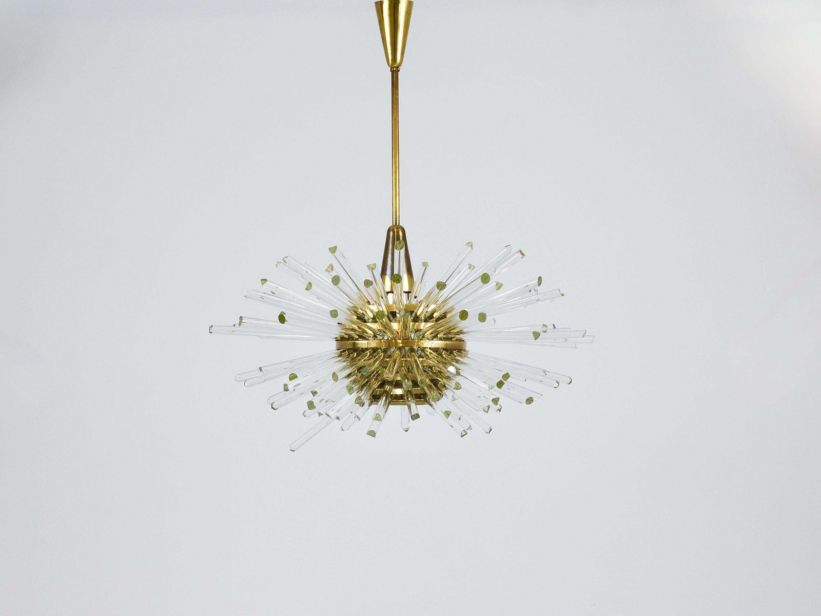 photo buy Bakalowits Miracle Sputnik Brass Chandelier With Crystal Glass Rods, 1960s