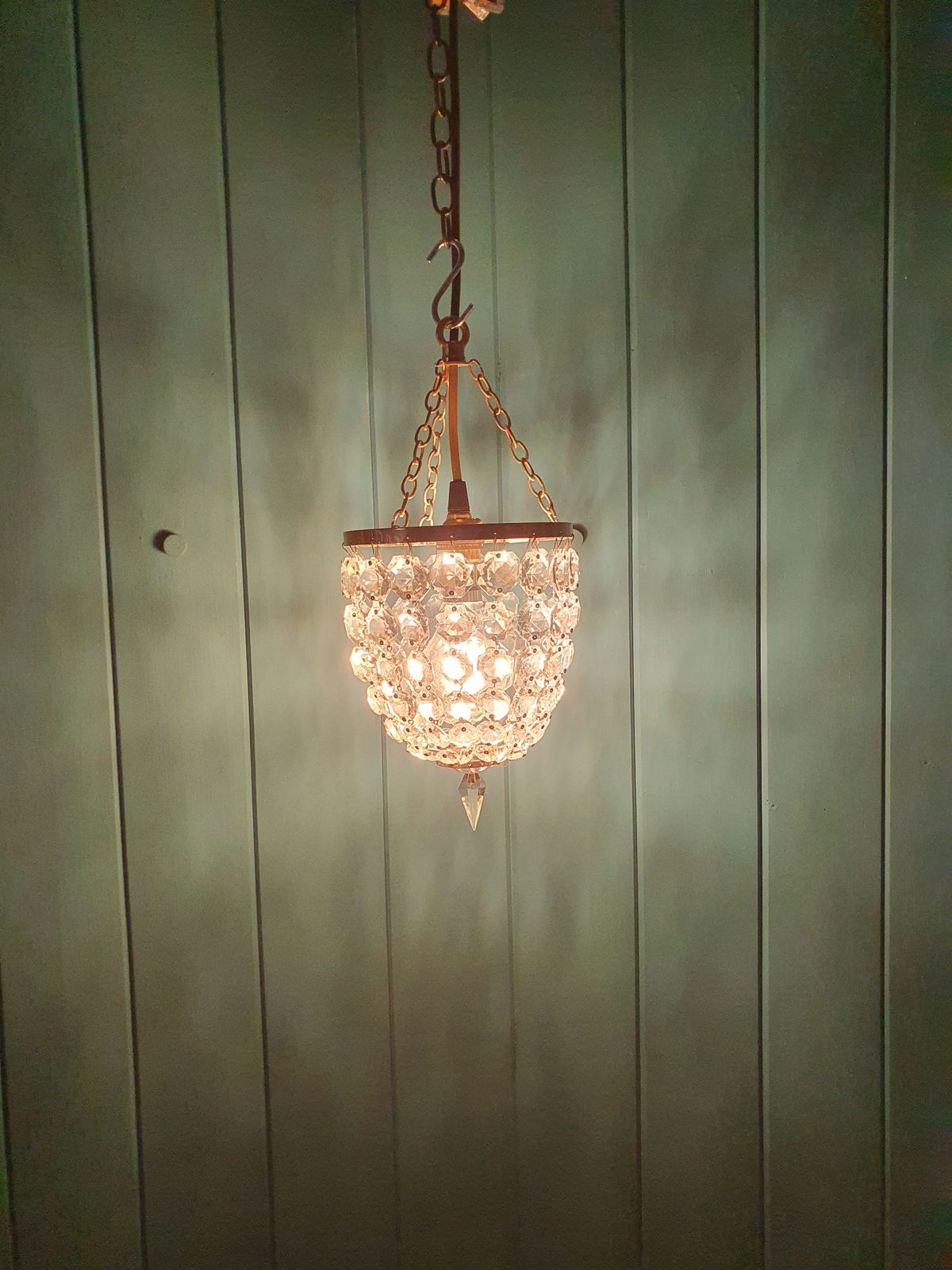 Early 20th Century Basket Chandelier 6" photo furniture