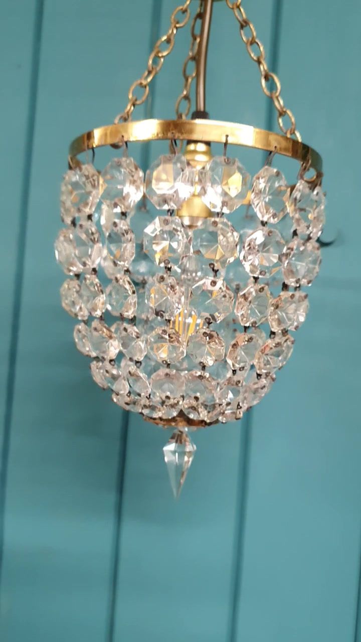 Early 20th Century Basket Chandelier 6" photo for sale