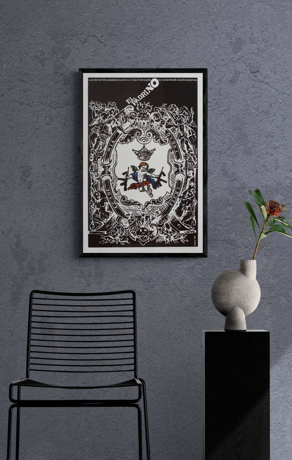 The Godfather Cuban Poster, 1970s, Vintage photo furniture