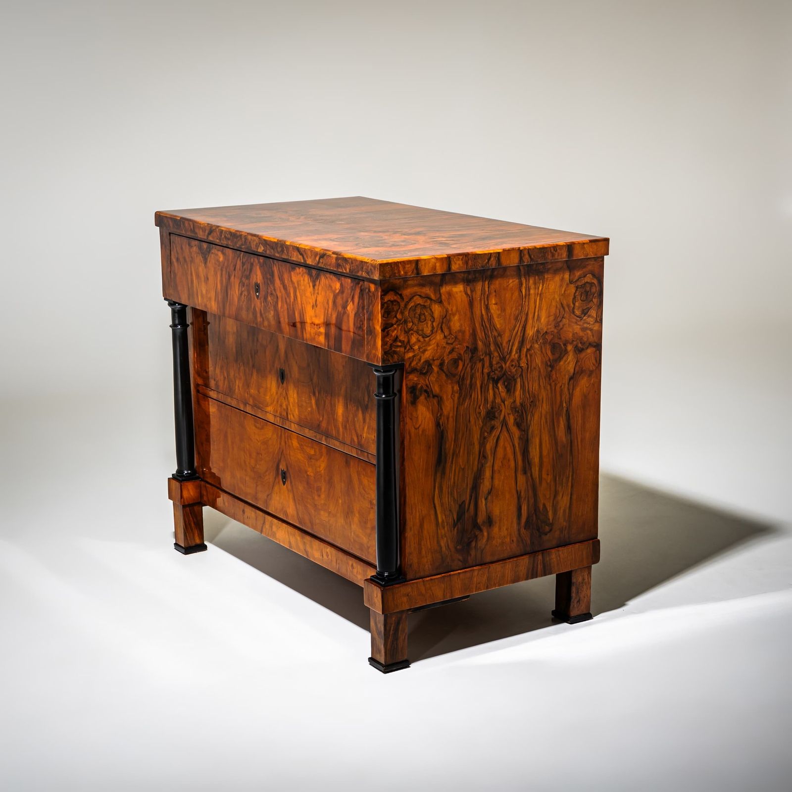 Biedermeier Chest Of Drawers In Walnut, German, Circa 1820 photo Furniture