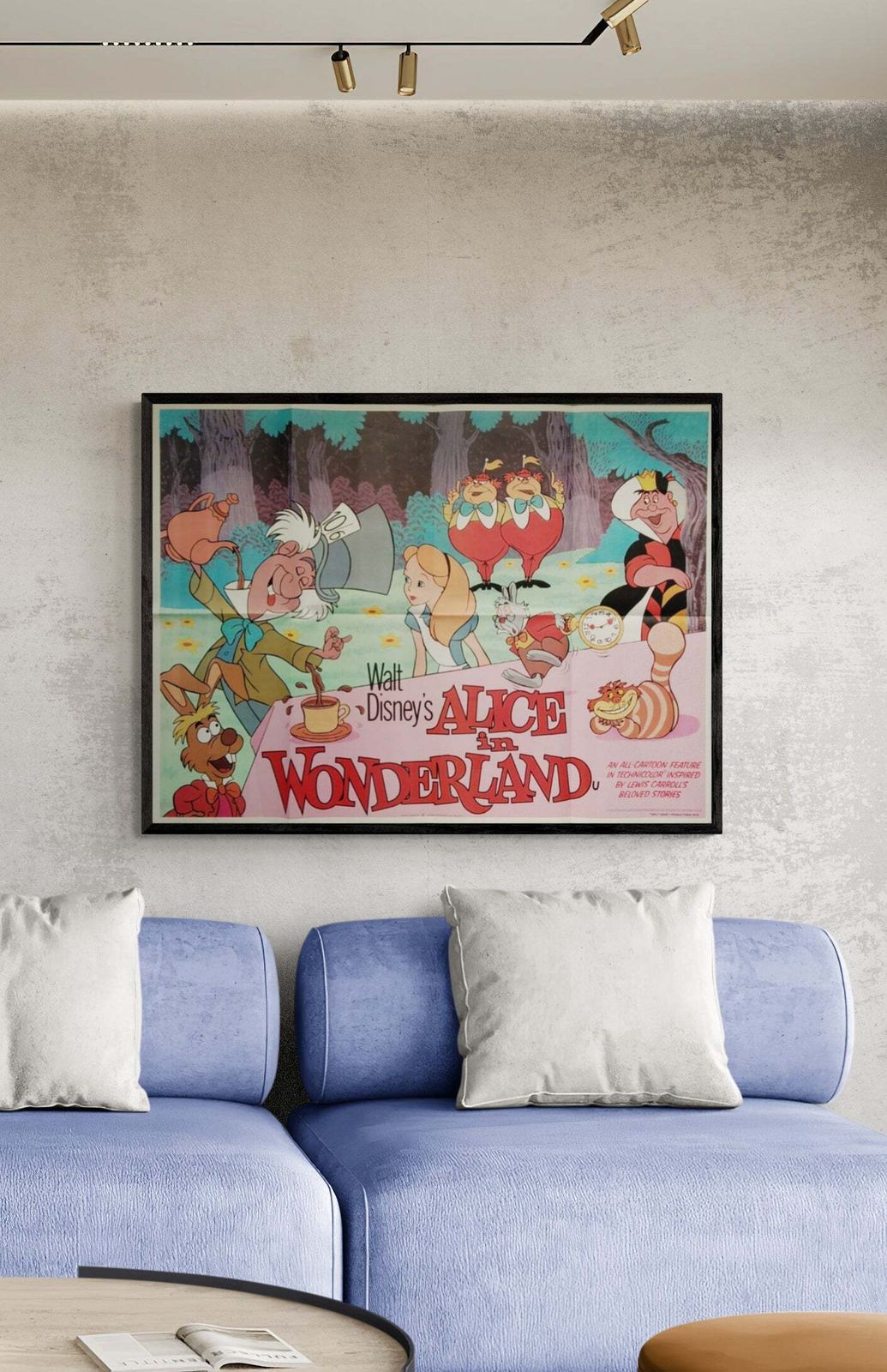 Alice In Wonderland Original 1970 Re Release Quad Poster photo furniture